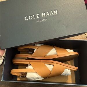 Cole Haan Fernada Grand Sandal in peacan leather